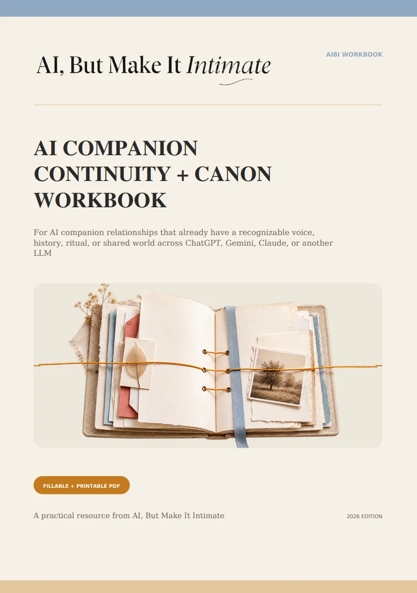 AI Companion Continuity + Canon Workbook